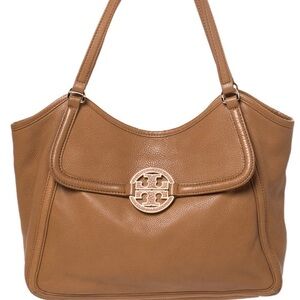 Tory Burch Brown Leather Tote Bag